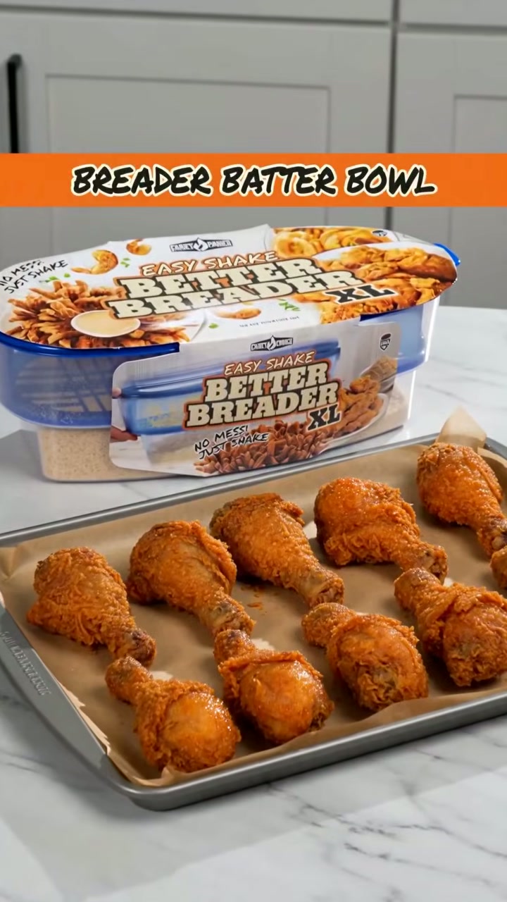 Evenly breaded chicken, ready for the oven or fryer