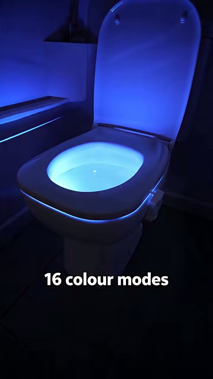 It lights up in your choice of 8 colours when you walk in