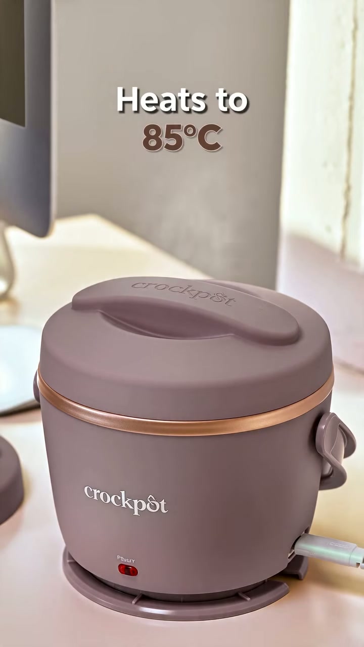 A portable Crockpot lunch box that heats your meal at your desk