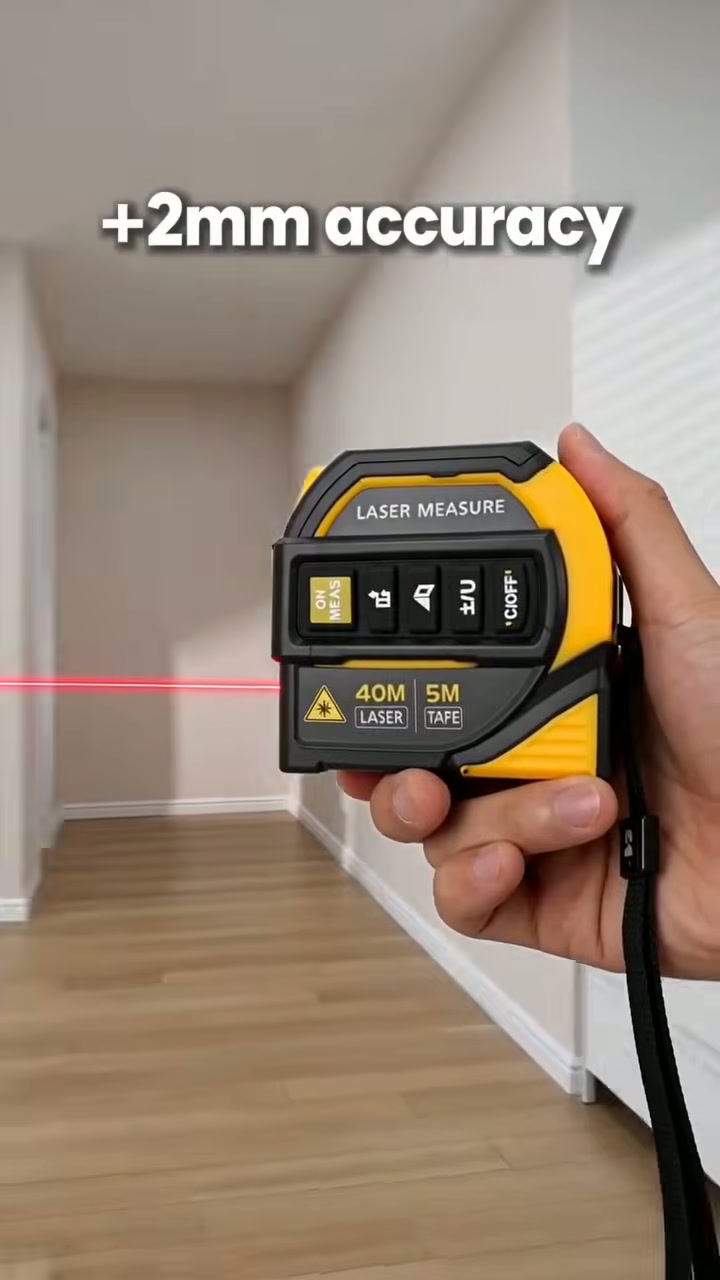 Switch to the built-in tape for short, hands-on measurements