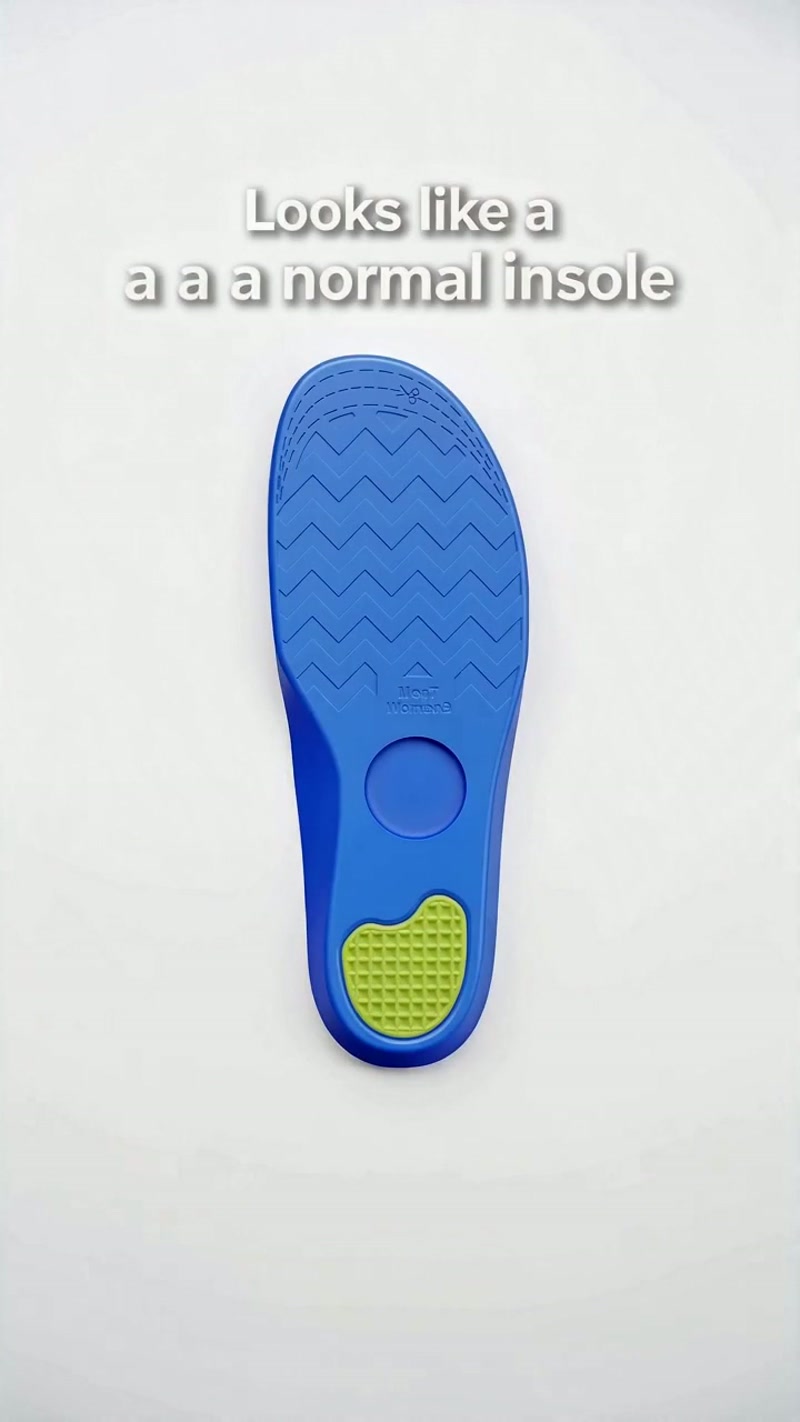 Slides under a removable insole — invisible